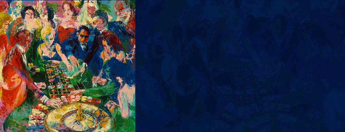 LeRoy Neiman (American, 1921-2012). Roulette Table at Vegas, 1970. Oil on Masonite LeRoy Neiman (American, 1921-2012). Roulette Table at Vegas, 1970. Oil on Masonite