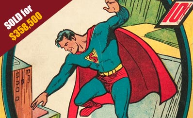 Close-up Image of Superman #1 (DC, 1939) CGC VG+ 4.5 Cream to off-white pages