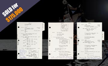 Apollo 11 Lunar Module Landing Sequence Pages Sold for $175,000