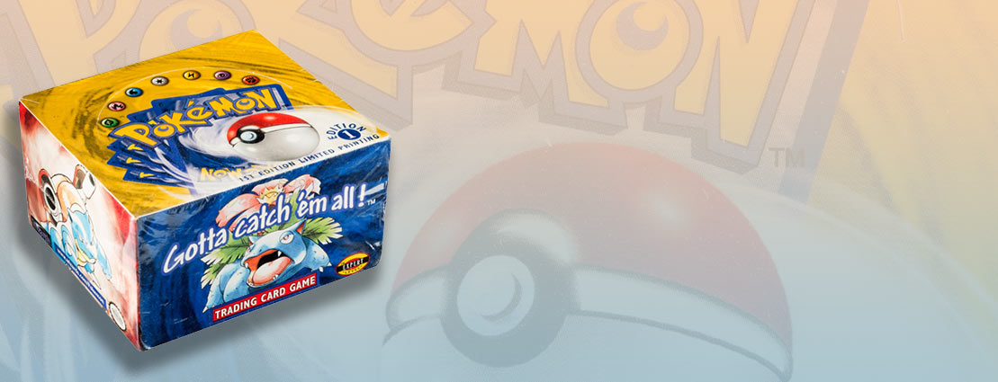 Pokémon First Edition Base Set Sealed Booster Box (Wizards of the Coast, 1999). Pokémon First Edition Base Set Sealed Booster Box (Wizards of the Coast, 1999).