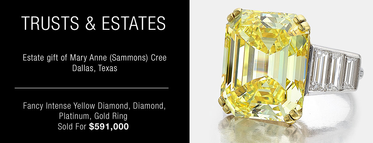 Estate gift of Mary Anne (Sammons) Cree Dallas, Texas Fancy Intense Yellow Diamond, Diamond, Platinum, Gold Ring Sold For 1,000 Estate gift of Mary Anne (Sammons) Cree Dallas, Texas Fancy Intense Yellow Diamond, Diamond, Platinum, Gold Ring Sold For 1,000