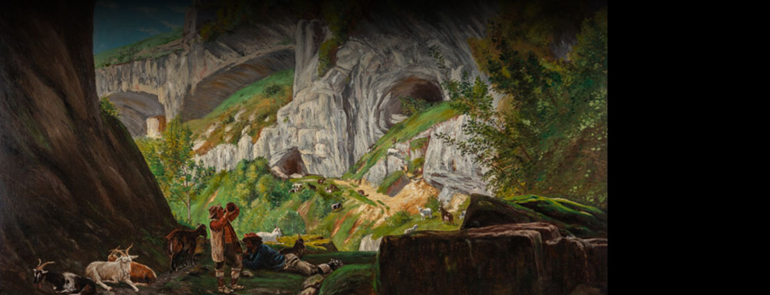 Paul Huet (French, 1803-1869) Goatherds resting with their flock Paul Huet (French, 1803-1869) Goatherds resting with their flock