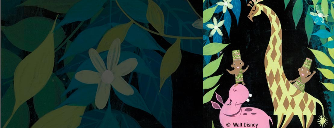 Mary Blair - It's a Small World Africa Concept Painting (Walt Disney, 1964/66). Mary Blair - It's a Small World Africa Concept Painting (Walt Disney, 1964/66).