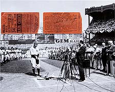 1939 Lou Gehrig Day Ticket Stub Signed by Gehrig, PSA Authentic