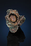 Copper crystal inside of copper vug