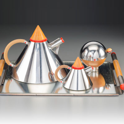 Larry Laslo Futura Coffee Service for Towle Silversmiths, 20th century