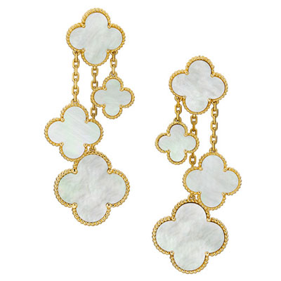 Mother-of-Pearl, Gold Earrings, Van Cleef & Arpels, French