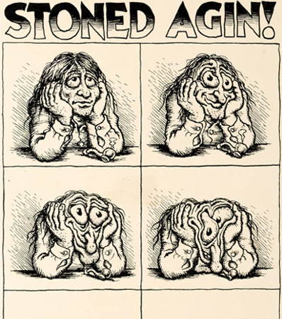 Robert Crumb Your Hytone Comix (nn) 'Stoned Agin!' Inside Back Cover Original Art (Apex Novelties, 1971)