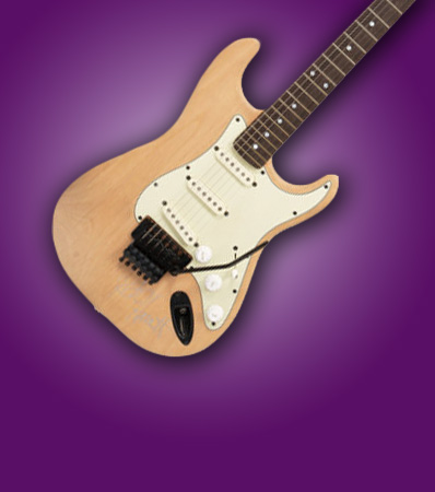 Kirk Hammett's ESP 400 Series Natural Solid Body Electric Guitar, Serial # 03879 Used in the Metallica 'One' Music Video