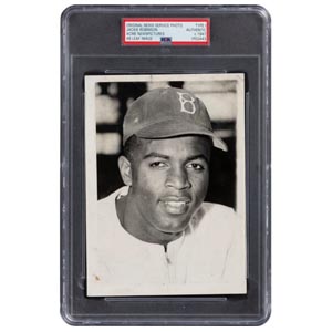 1947 Jackie Robinson Original News Photograph, PSA/DNA Type 1