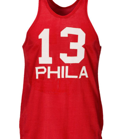 1965-66 Wilt Chamberlain Signed Game Worn Philadelphia 76ers Jersey