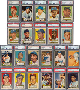 1952 Topps Baseball PSA Graded Complete Set (407) - With #311 Mantle PSA NM-MT 8(OC)