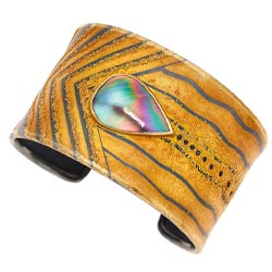 Peter Schmid for Atelier Zobel Mabe Pearl,Colored Diamond, Gold, Sterling Silver Bracelet