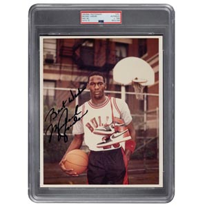 1984 Michael Jordan Period-Signed Original Rookie Photograph, PSA/DNA Type 1 & Auto 10. 
