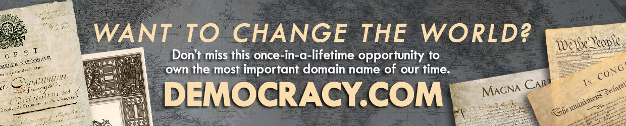 The first-ever global auction of Democracy.com!
