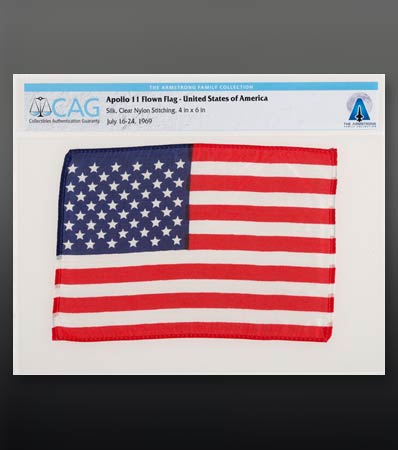 Apollo 11 Flown American Flag Directly from The Armstrong Family Collection™, CAG Certified.