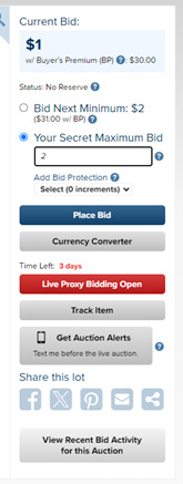 Current Bid 