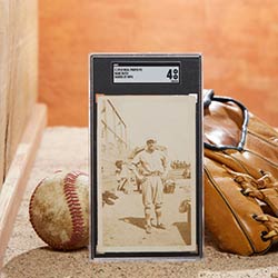 Circa 1915 Babe Ruth 'Hands at Hips' Rookie-Era Real Photo Postcard, SGC VG-EX 4