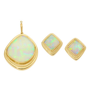 Burle Marx Opal, Gold Jewelry Suite