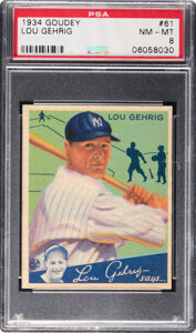 1934 Goudey Lou Gehrig #61 PSA NM-MT 8