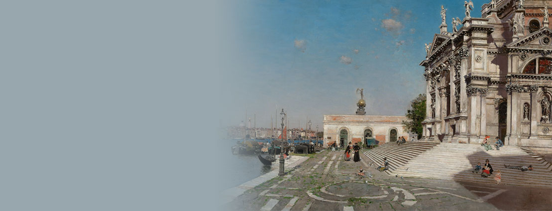 Martín Rico y Ortega (Spanish, 1833-1908). Santa Maria della Salute and the Dogana, Venice. 