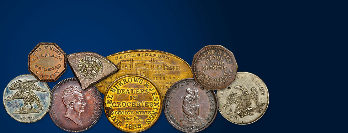 December 6 The Donald G. Partrick Collection of Hard Times and Merchant Tokens US Coins Special Monthly Auction #63161