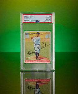 Signed 1933 Goudey Babe Ruth #144 PSA Good 2, Auto 7
