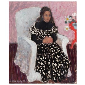 Anne Redpath, O.B.E., A.R.A. (British, 1895-1965)Girl in a white chair, circa 1946-1949 
