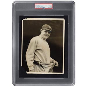 1923 Babe Ruth Original News Photograph Used For His 1928 W502 Card, PSA/DNA Type 1 