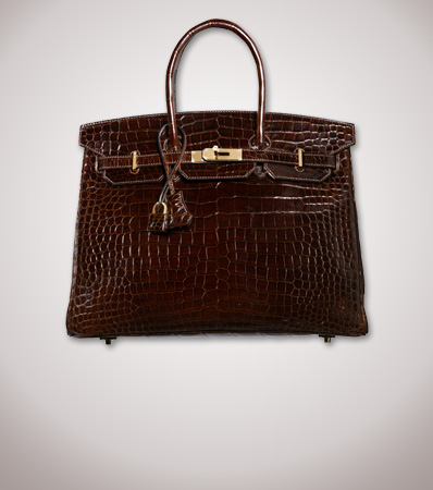 Designer Handbags Luxury Accessories Heritage Auctions Hermes 35cm Shiny Chocolate Porosus Crocodile Birkin Bag With Gold Hardware