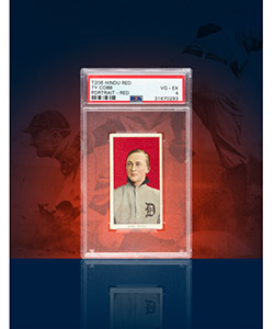 1909-11 T206 Hindu Red Ty Cobb (Red Portrait) PSA VG-EX 4 -- Pop Two, None Superior