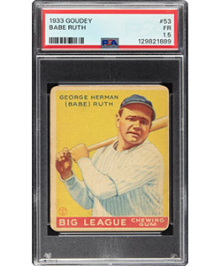 1933 Goudey Babe Ruth #53 PSA Fair 1.5