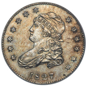 1827/3 Bust QuarterOriginal, PR63 PCGS