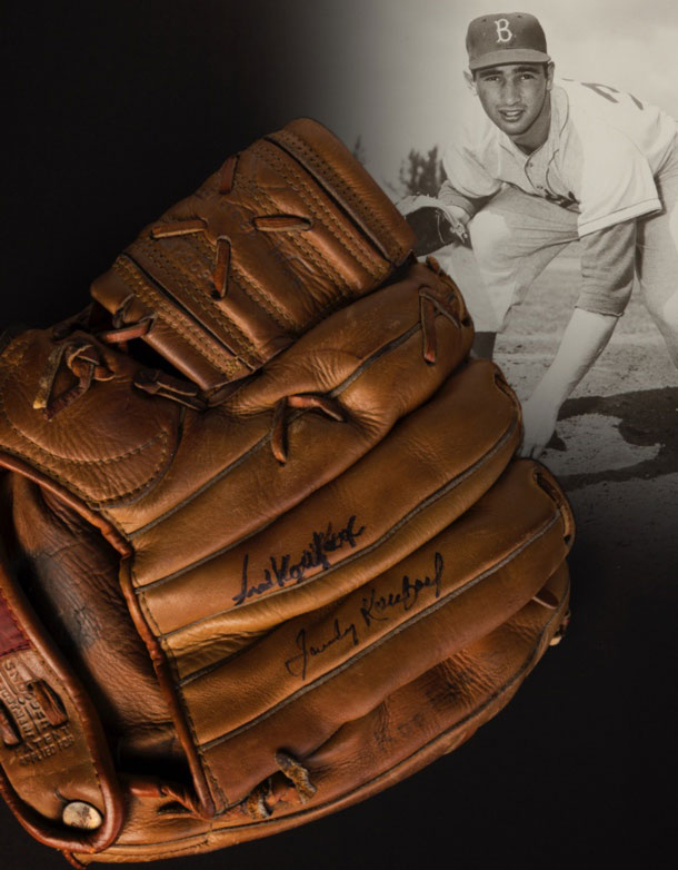 1956 Sandy Koufax Game Used & Signed Fielder's Glove from The Reggie Jackson Collection, PSA/DNA Authentic. 