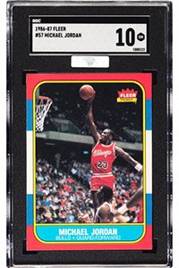 1986 Fleer Michael Jordan Rookie #57 SGC Gem Mint 10
