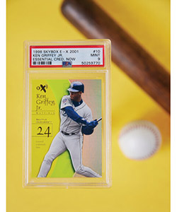 1998 SkyBox E-X 2001 Ken Griffey Jr. (Essential Credentials Now) #10 PSA Mint 9 - #'d 4/10, Pop Two, None Superior
