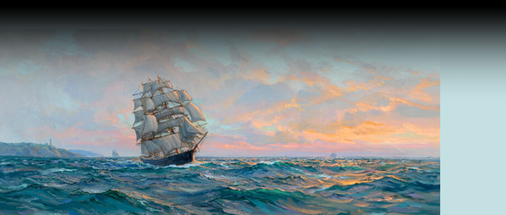 Charles B. Vickery (American, 1913-1998). Morning Departure. Oil on canvas. 
