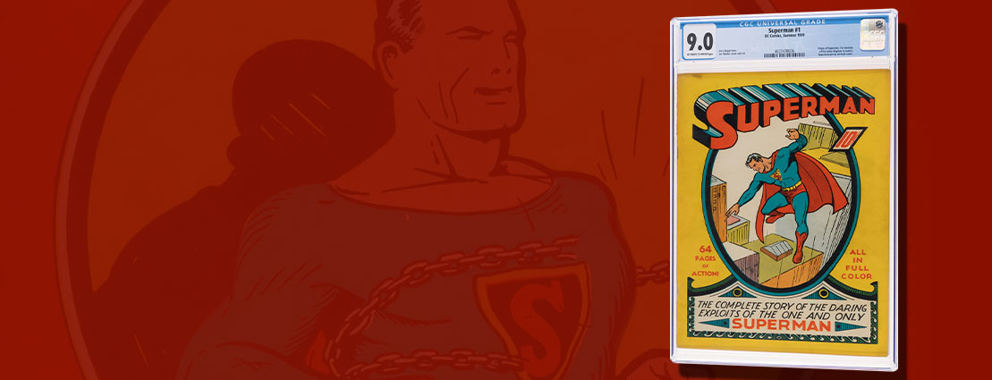 Superman #1 (DC, 1939) CGC VF/NM 9.0 Off-white to white pages. 