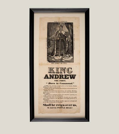 Andrew Jackson: The Iconic Anti-Jackson King Andrew Broadside 