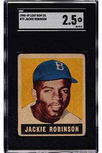 1948 Leaf Jackie Robinson Rookie #79 SGC Good+ 2.5
