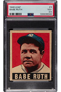 1948 Leaf Babe Ruth #3 PSA VG+ 3.5