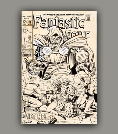 Jack Kirby and Joe Sinnott Fantastic Four #86 Cover Original Art (Marvel, 1969). 