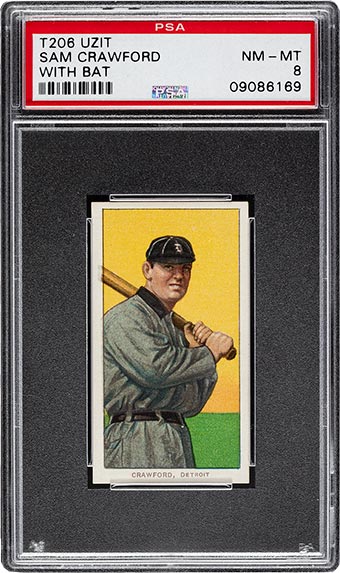 1909-11 T206 Uzit Sam Crawford (With Bat) PSA NM-MT 8.
