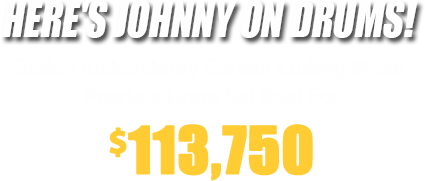 Buddy Rich Carson Ludwig White Pearloid Drum Set sold for $113,750