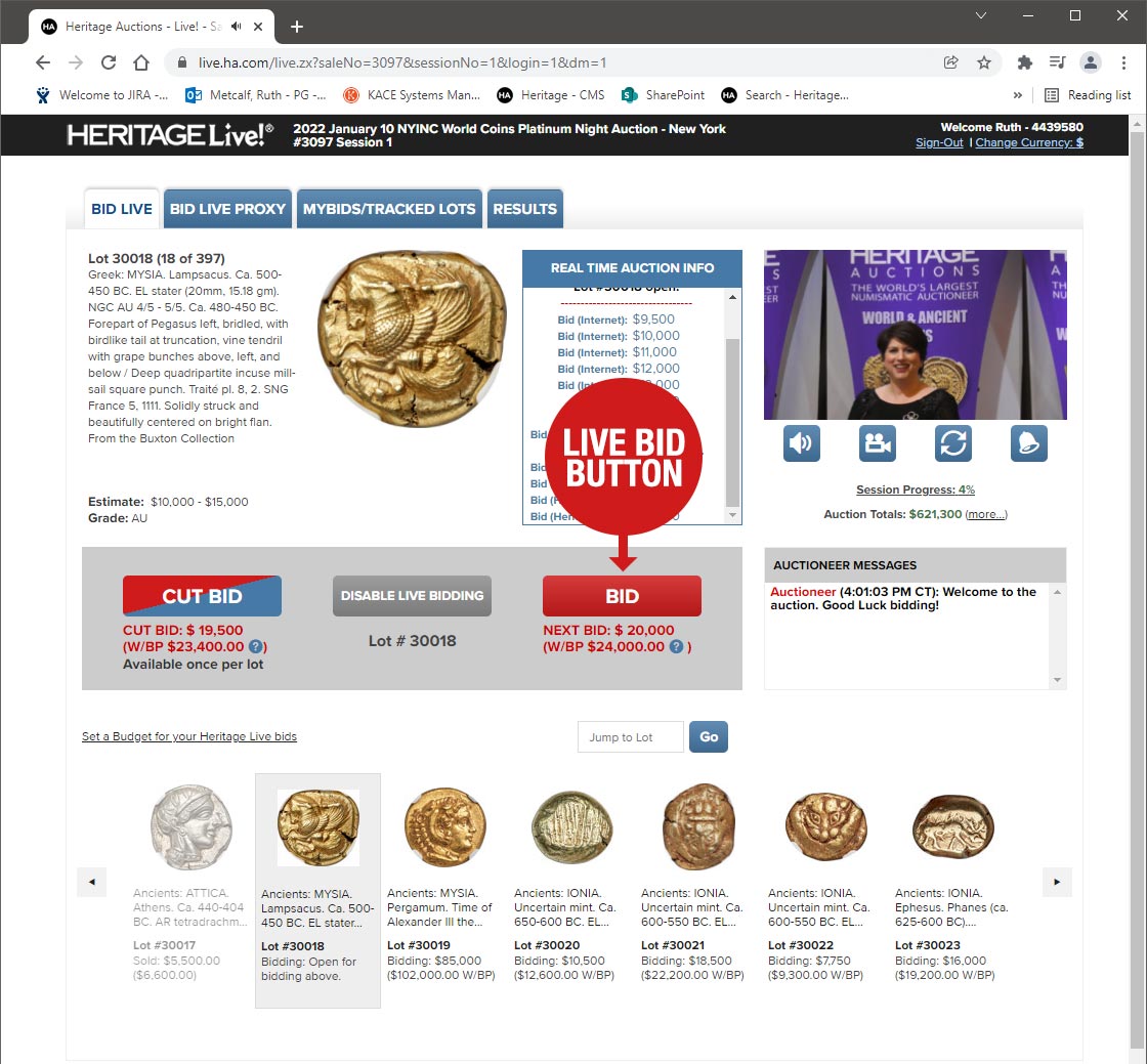 Heritage Live bid button