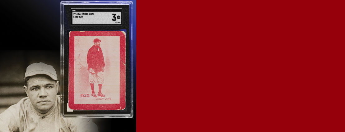 1914 Baltimore News Babe Ruth Rookie SGC VG 3