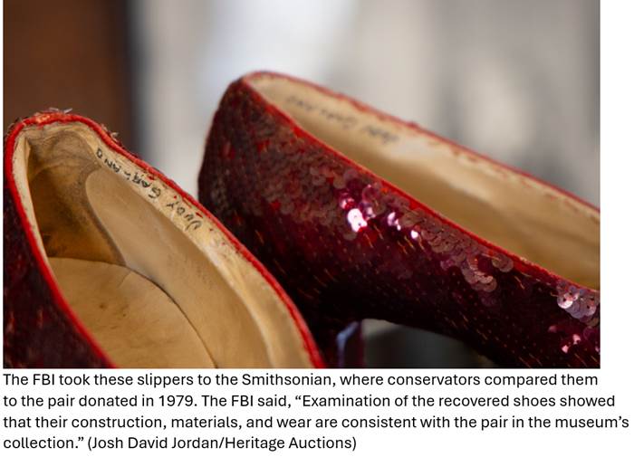 Dorthy's ruby slippers