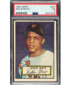 1952 Topps Willie Mays #261 PSA EX 5