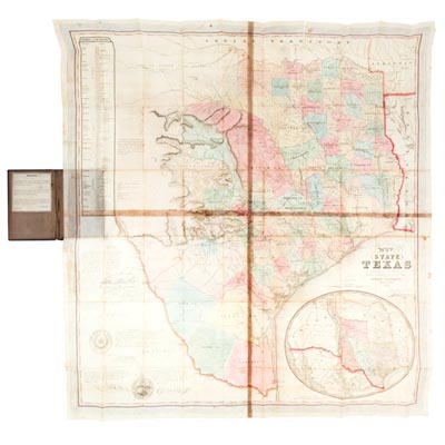Map. Jacob De Cordova. J. De Cordova Map of the State of Texas (1849).