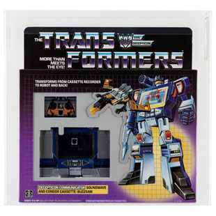 Transformers G1 Soundwave AFA 85 ** 3rd-Highest Grade, Only 4 Higher ** (Hasbro, 1984) 